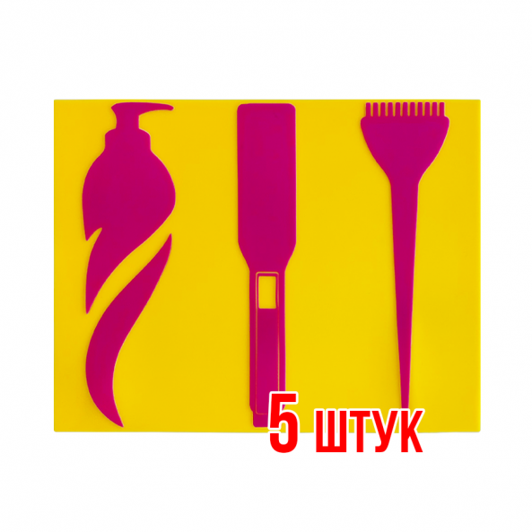 Термоковрик Желтый-Розовый 5 шт